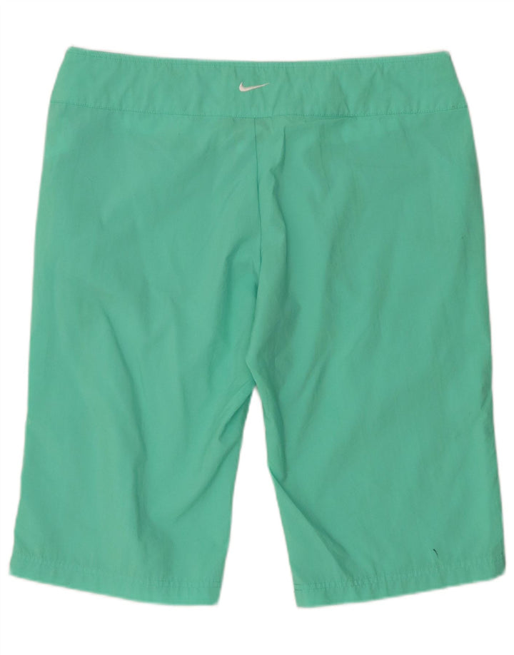 NIKE Bermuda-shorts til kvinder US 12/14 Large W34 turkis polyester