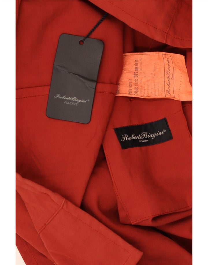 Roberto Biagini Herre Utility Jacket IT 54 2XL Rød Bomuld