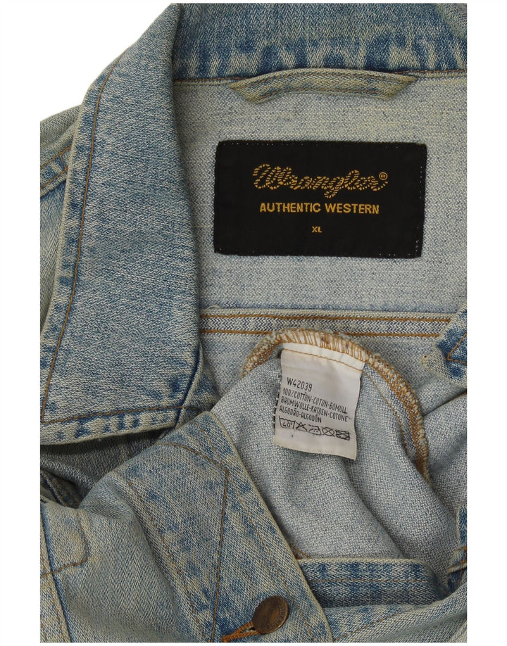 WRANGLER Dame denimjakke UK 18 XL Blå Bomuld