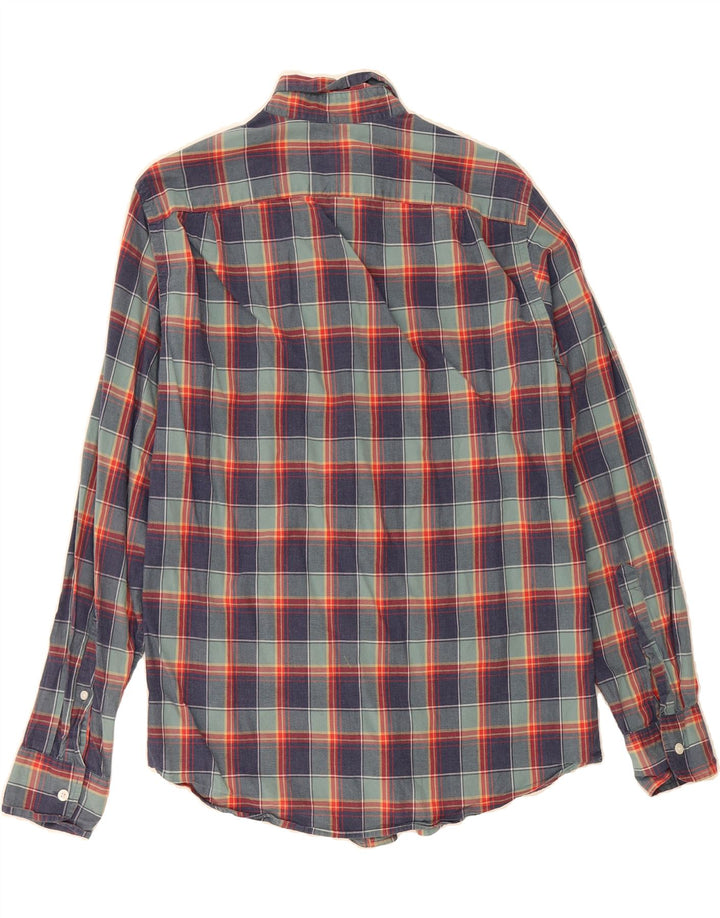 J. CREW Mens Shirt Small Navy Blue Check Cotton Vintage J. Crew and Second-Hand J. Crew from Messina Hembry 