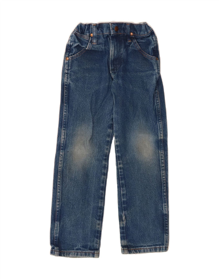 WRANGLER Boys Straight Jeans 6-7 Years W20 L22 Blue Cotton Vintage Wrangler and Second-Hand Wrangler from Messina Hembry 