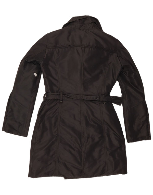 PEUTEREY Womens Double Breasted Coat IT 40 Small Black Polyester