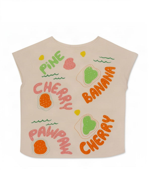 Vintage Dame Grafisk T-Shirt Top UK 16 Large White