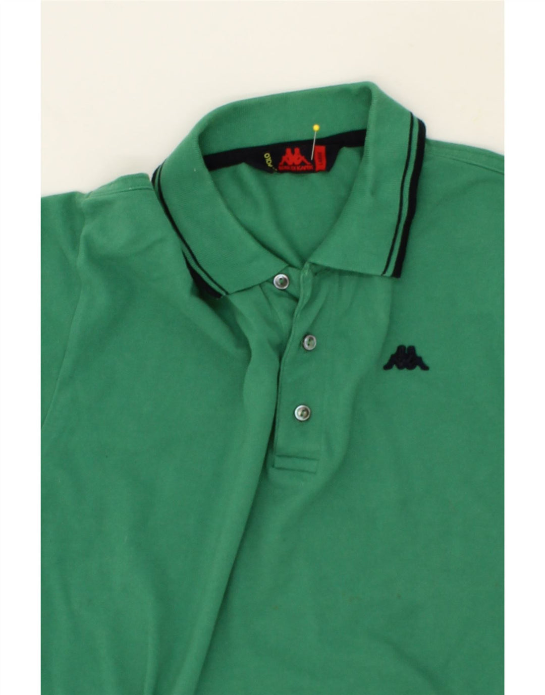 KAPPA Mens Polo Shirt Large Green Cotton Vintage Kappa and Second-Hand Kappa from Messina Hembry 
