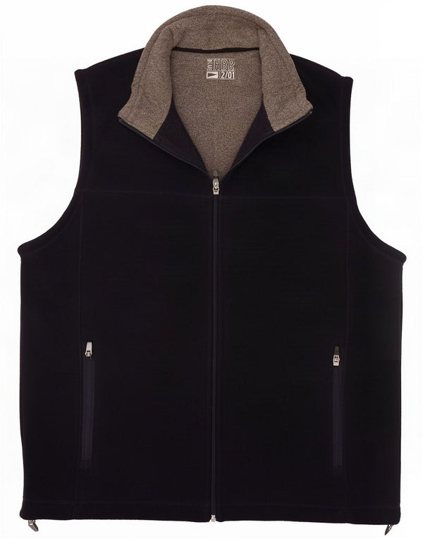 Marks & Spencer Herre Fleece Gilet UK 38 Medium Navy Blue Polyester