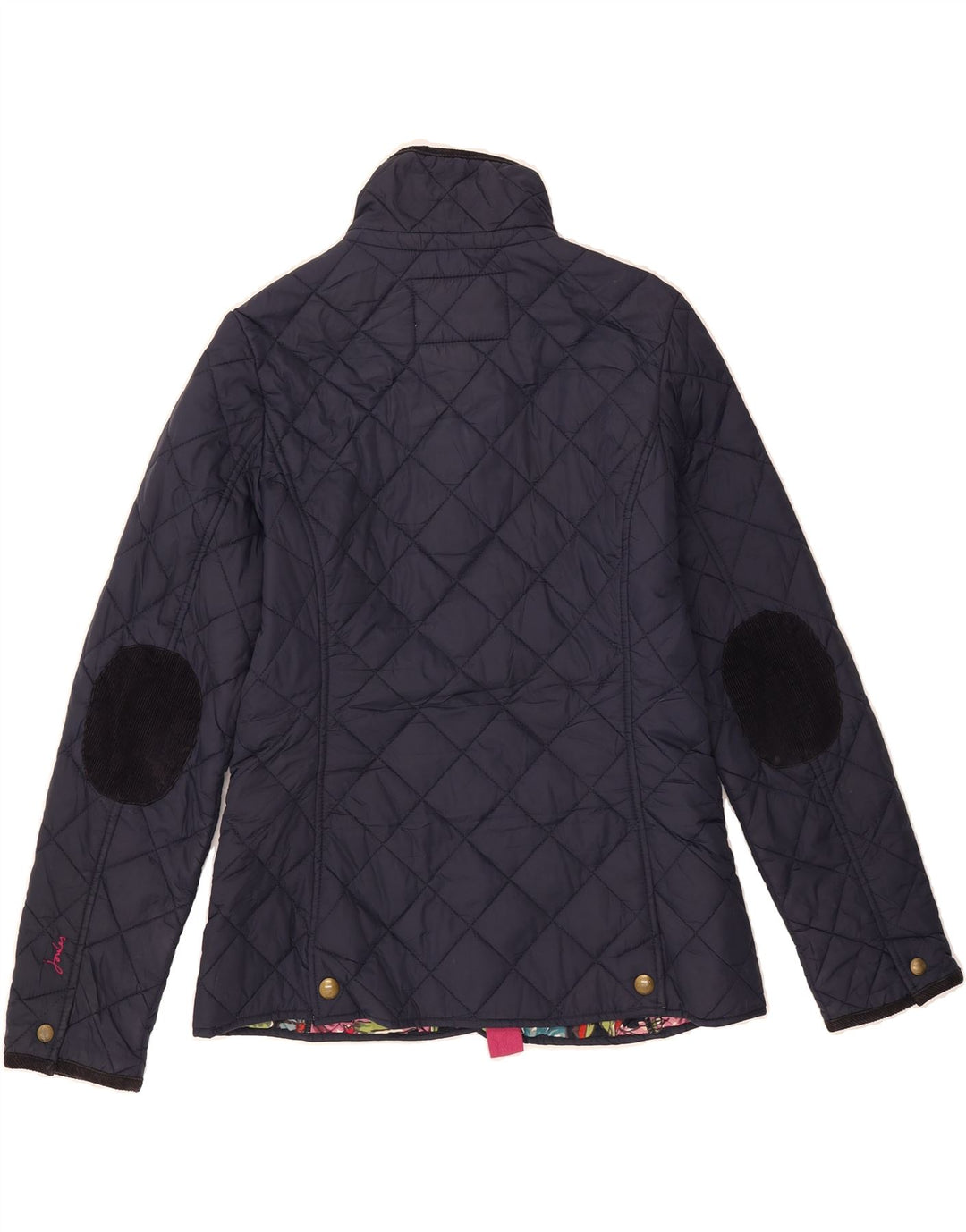 JOULES Womens Quilted Jacket UK 10 Small Navy Blue Polyamide Vintage Joules and Second-Hand Joules from Messina Hembry 