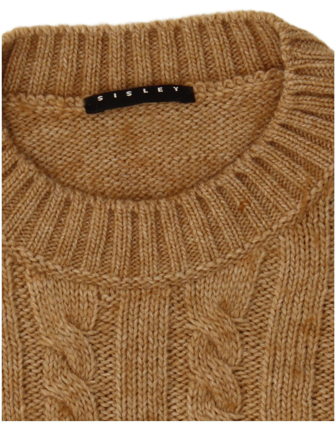 Sisley Dame sweater med rund hals DK 8 Small Beige