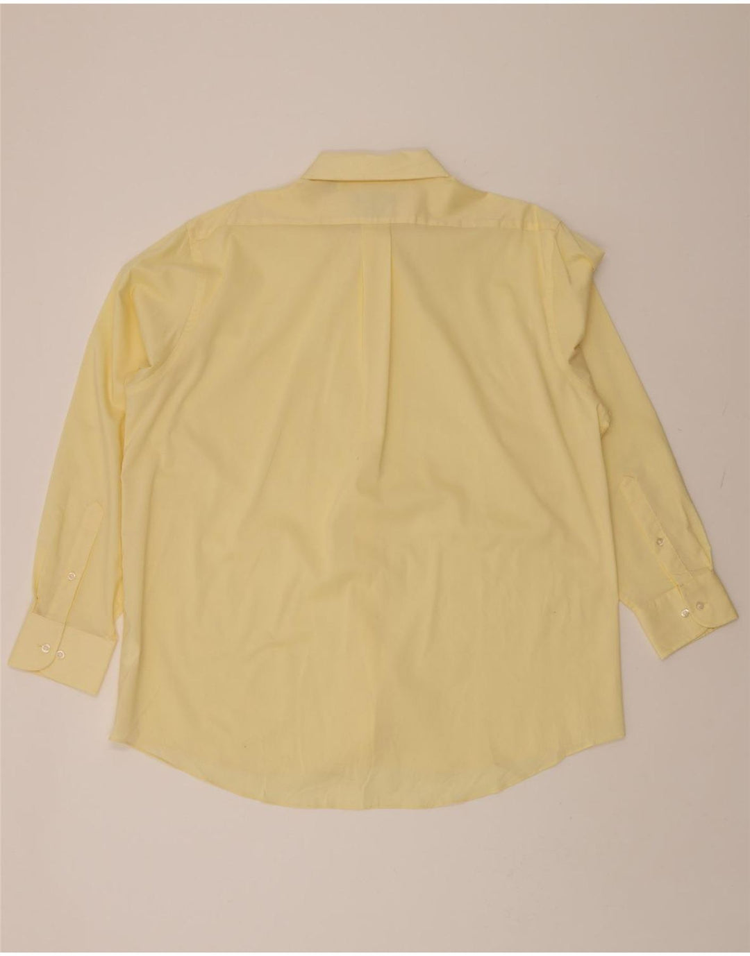 CHAPS Mens Regular Fit Shirt Size 17 XL Yellow Vintage Chaps and Second-Hand Chaps from Messina Hembry 