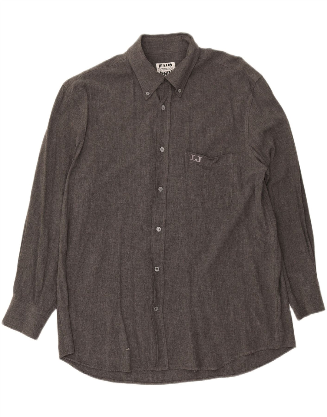 ICEBERG Mens Shirt XL Grey Viscose Vintage Iceberg and Second-Hand Iceberg from Messina Hembry 