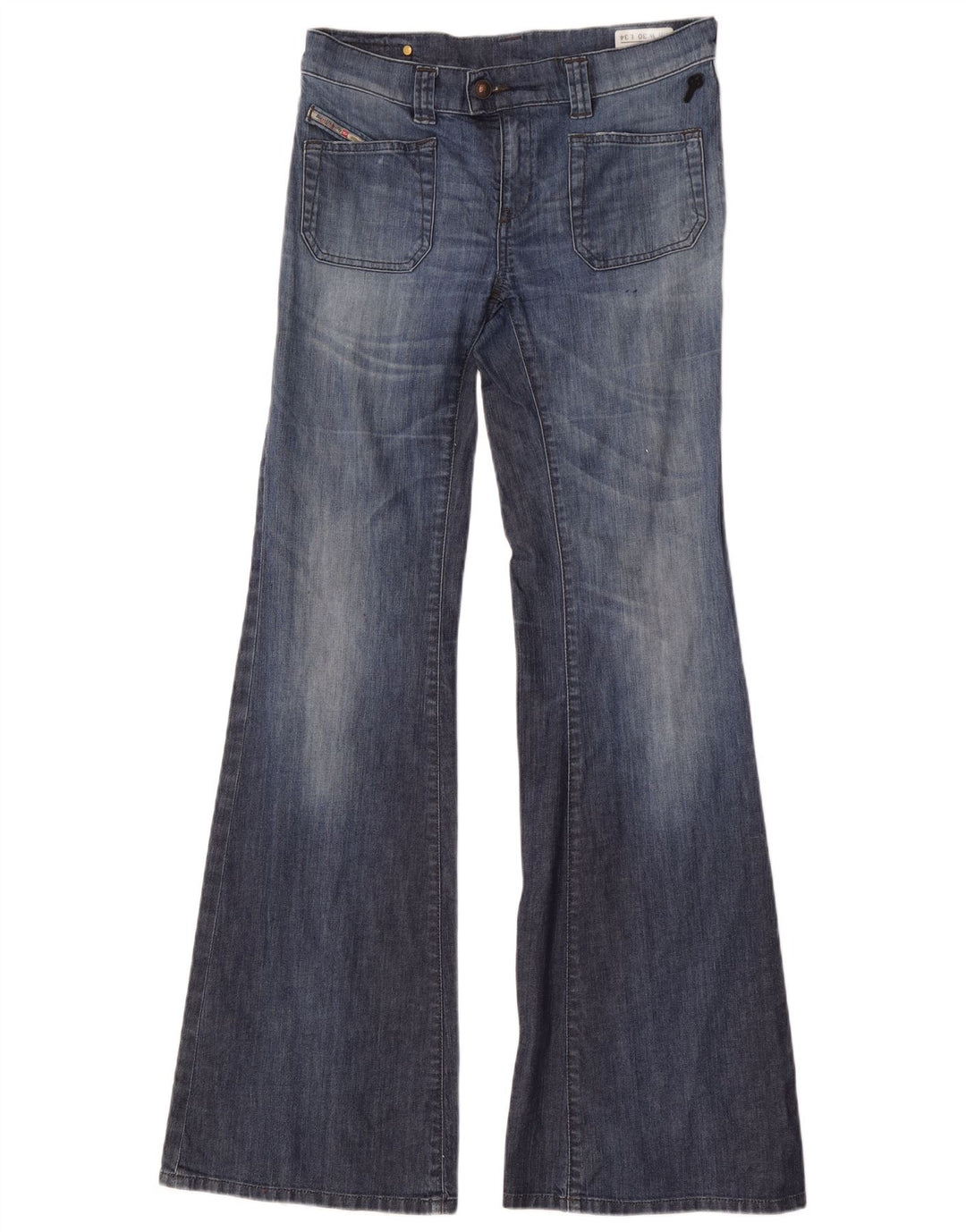 Diesel Dame Fluzi Flared Jeans W30 L34 Blå Bomuld
