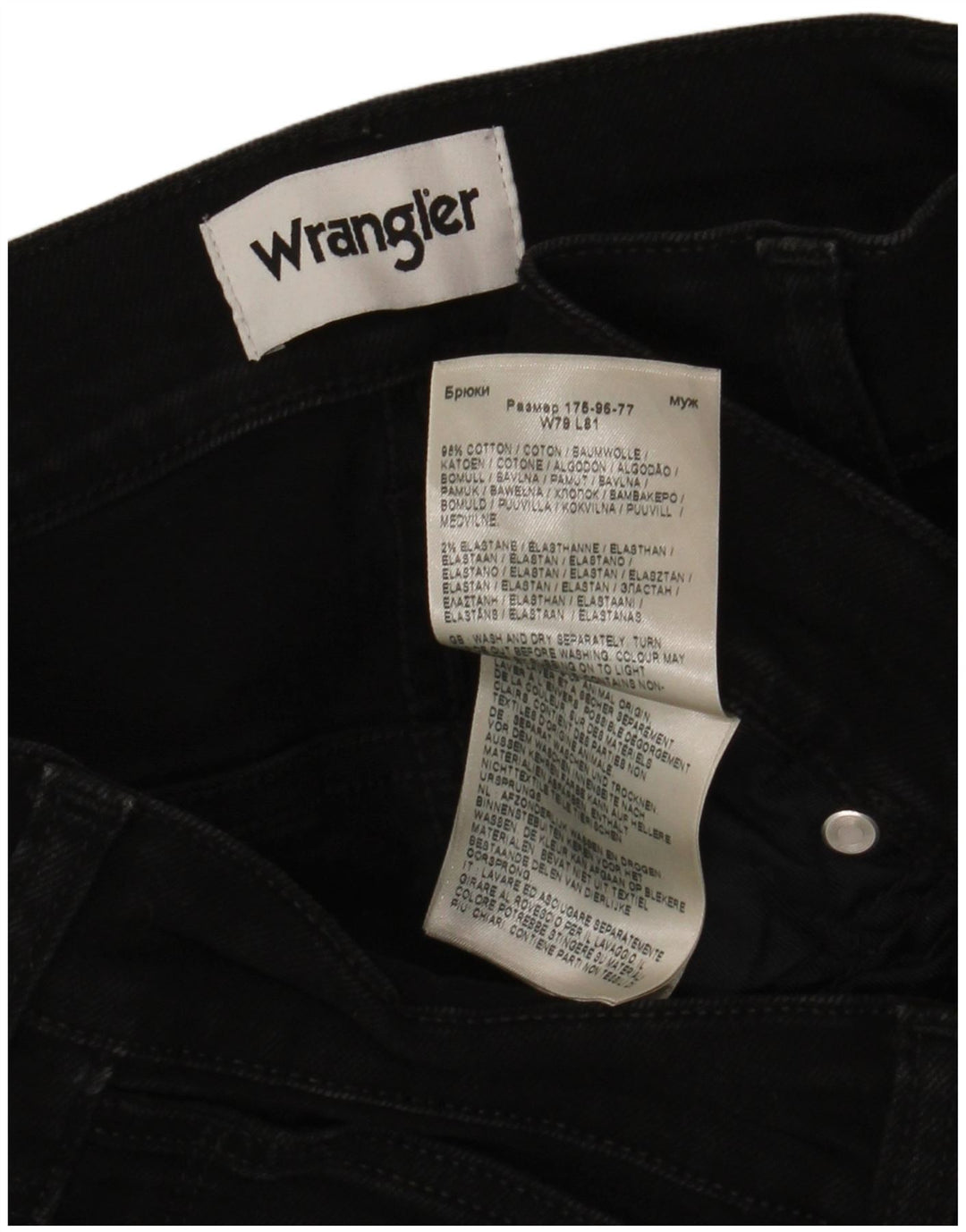 Wrangler Herre Larston Slim Jeans W31 L32 Sort Bomuld