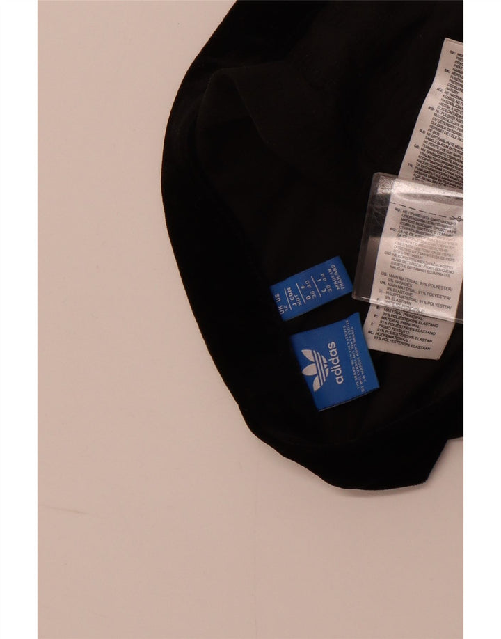 ADIDAS Dame Velour Leggings UK 12 Medium Sort Polyester