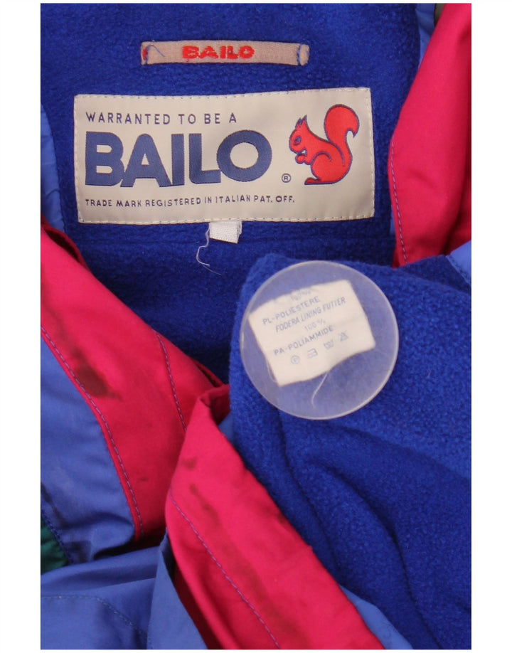Bailo Herre Hætte Anorak Skijakke UK 36 Small Multicolor Colourblock
