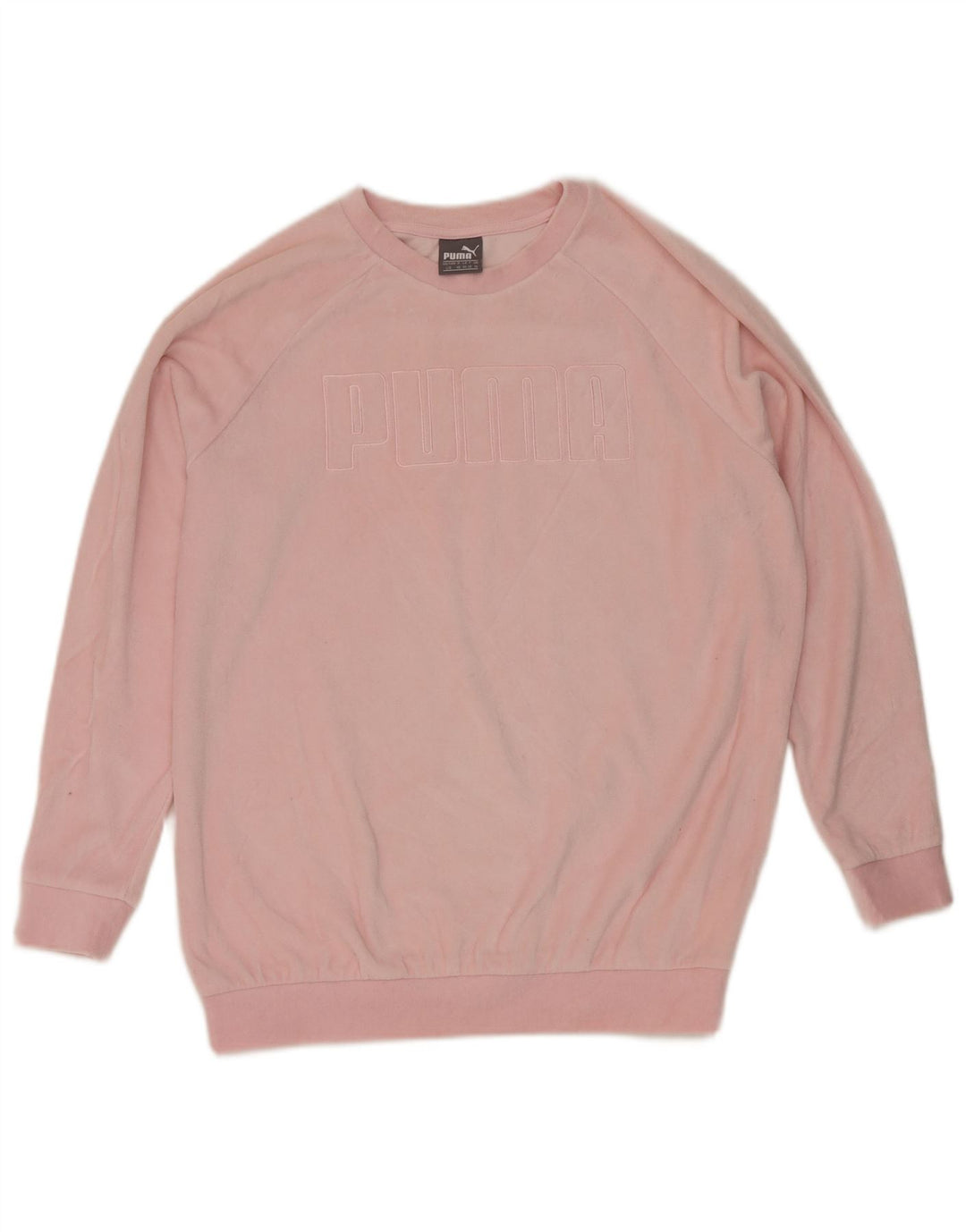 Puma Dame Grafisk Oversized Sweatshirt Jumper UK 14 Large Pink Bomuld