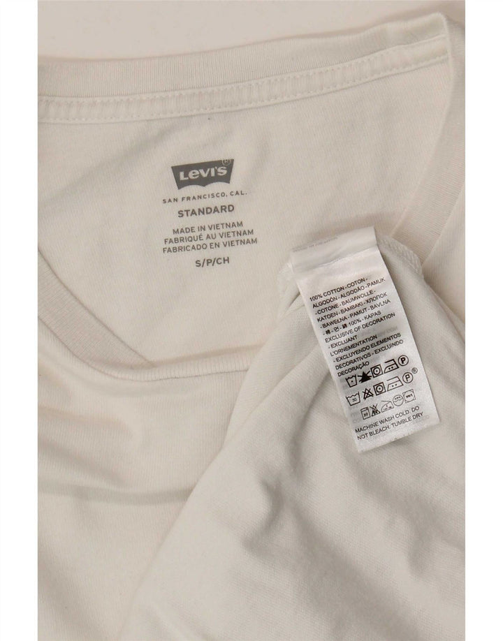 Levi's Herre Standard T-Shirt Top Lille Hvid Bomuld