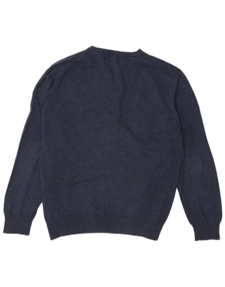 Gant herre rund hals sweater stor marineblå bomuld