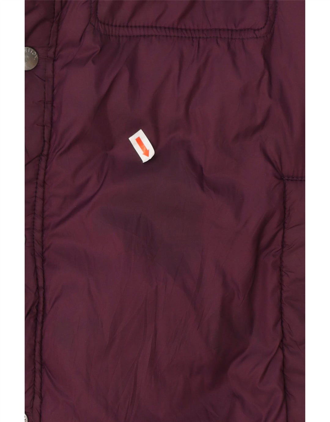 BENETTON Mens Padded Jacket UK 40 Large Maroon Nylon Vintage Benetton and Second-Hand Benetton from Messina Hembry 