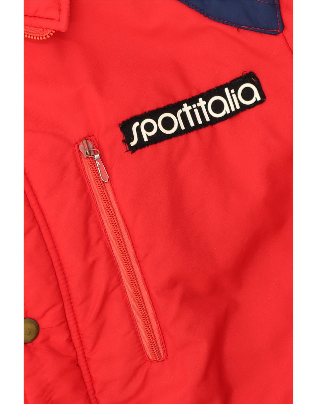 Sportitalia Polstret Herrejakke UK 38 Medium Rød Colourblock