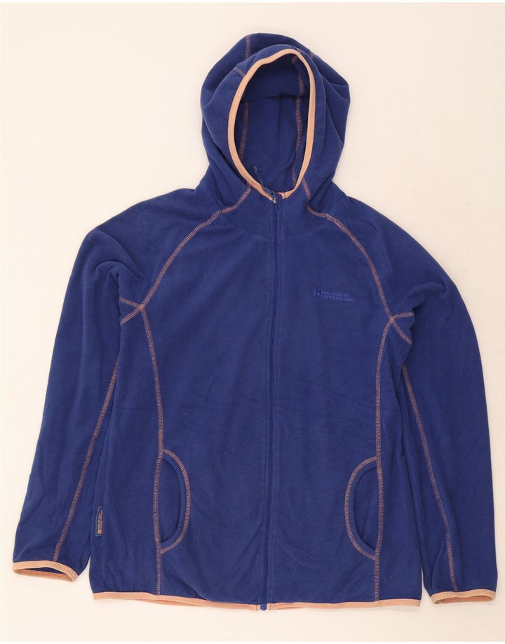 Mountain Warehouse Dame Hættejakke i Fleece UK 14 Stor Blå Polyester