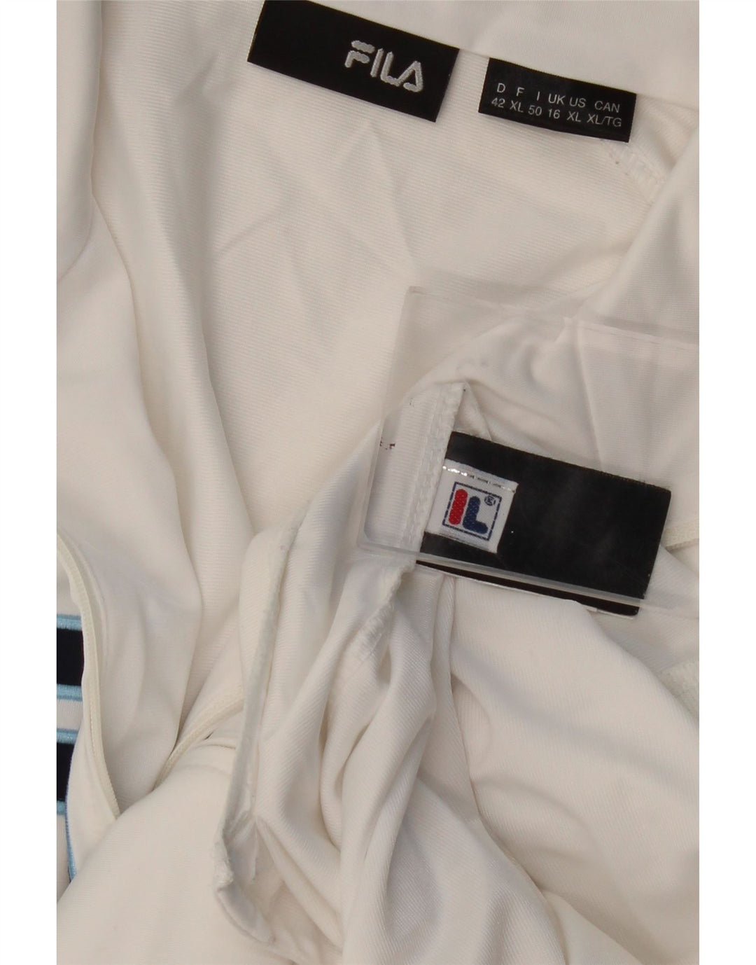 Fila Dame Grafisk Træningsdragt Top Jacket UK 16 Large White