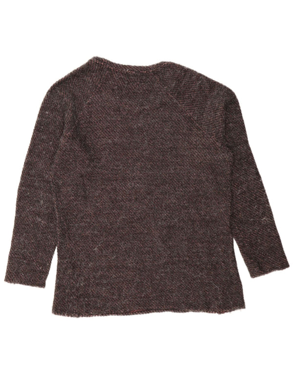 Zara Herre Boat Neck Jumper Sweater Medium Grå Stribet Akryl