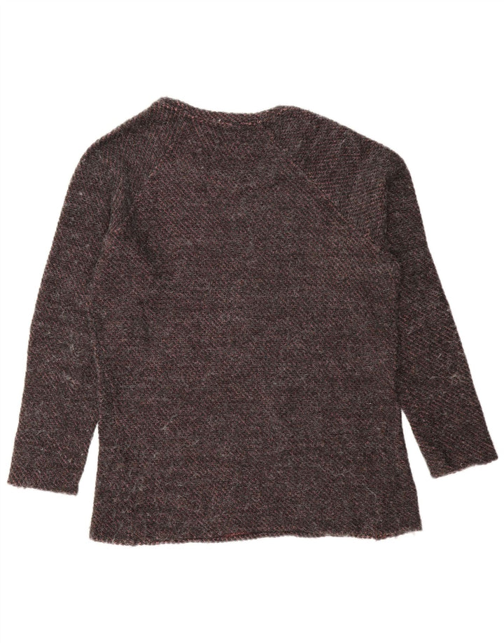 Zara Herre Boat Neck Jumper Sweater Medium Grå Stribet Akryl