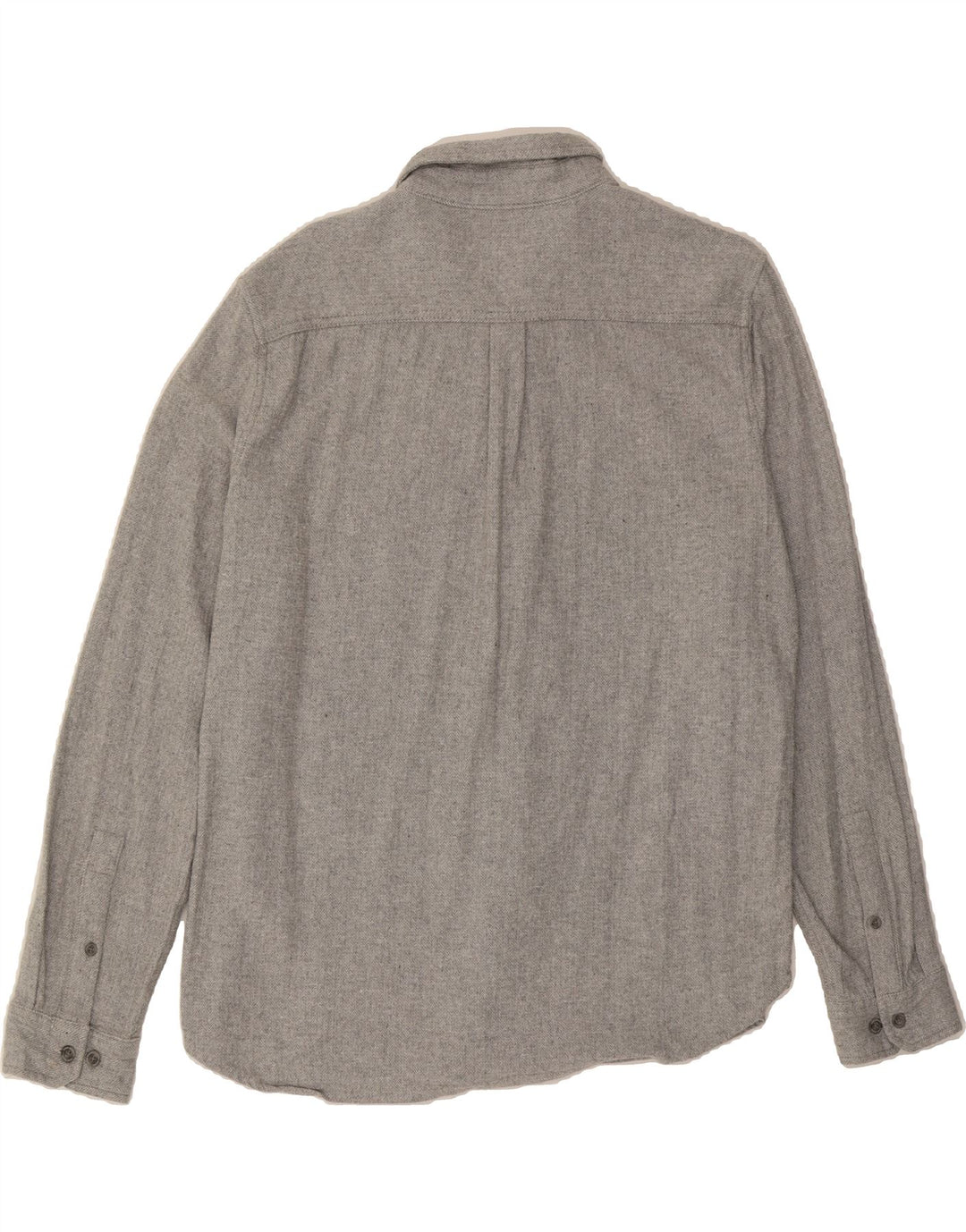 EDDIE BAUER Mens Shirt XL Grey Herringbone Cotton Vintage Eddie Bauer and Second-Hand Eddie Bauer from Messina Hembry 