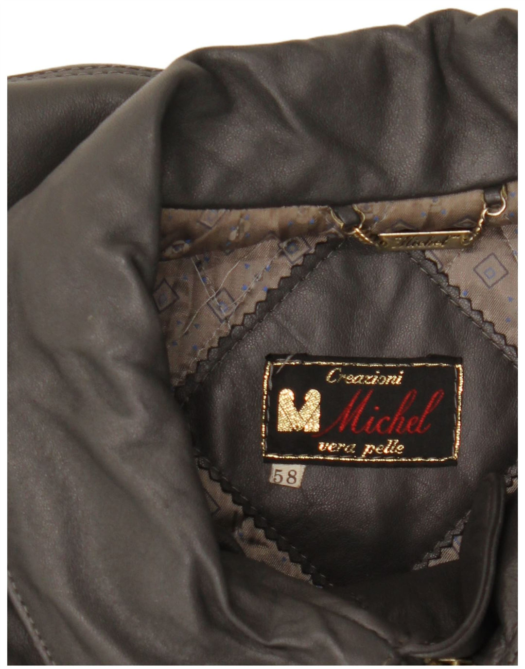 Michel Herre Læderjakke IT 58 4XL Grå Læder