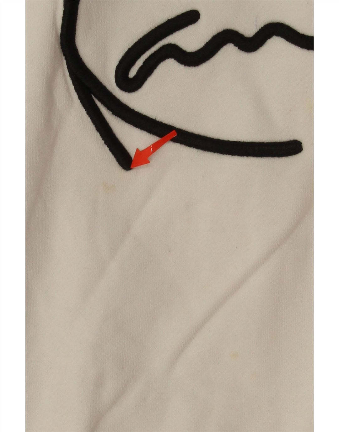 KARL KANI Womens Oversized Graphic Sweatshirt Jumper UK 10 Small White Vintage Karl Kani and Second-Hand Karl Kani from Messina Hembry 