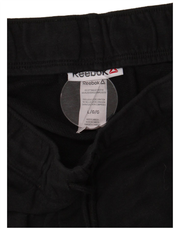 REEBOK sportsshorts til kvinder UK 14 Stor sort bomuld