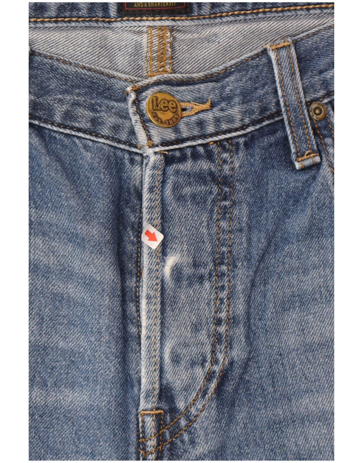 Lee Herre 5-lommers korte denimshorts W31 mellemblå bomuld
