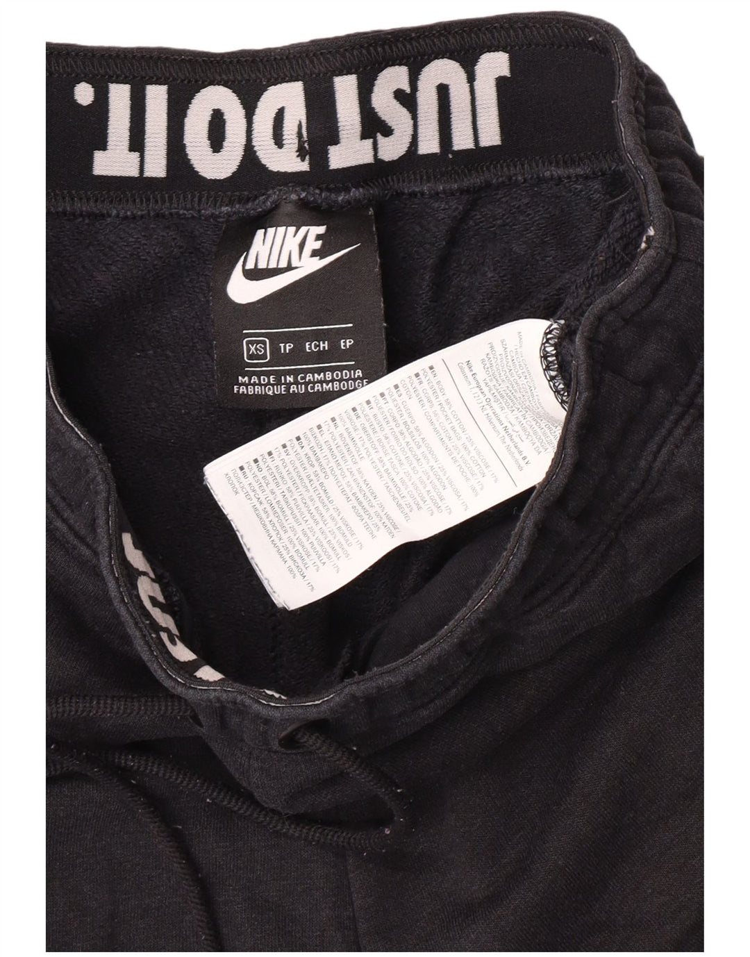 Nike Grafisk træningsdragtbukser til kvinder Joggers UK 6 XS Black Cotton Sports