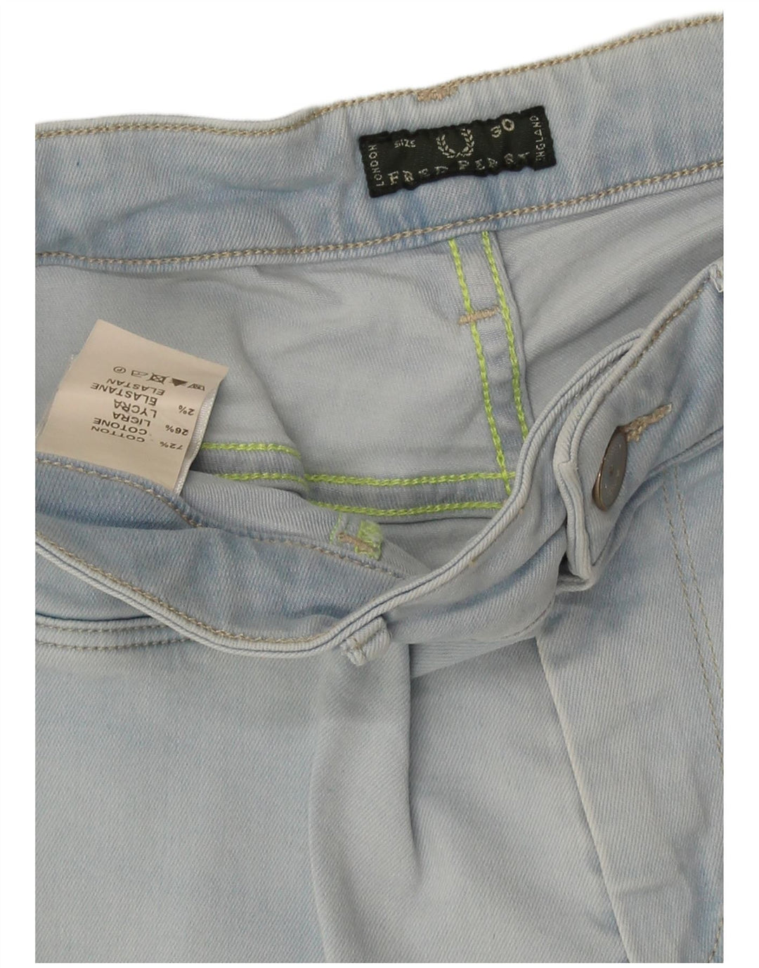 Fred Perry Dame Skinny Jeans W30 L30 Blå Bomuld