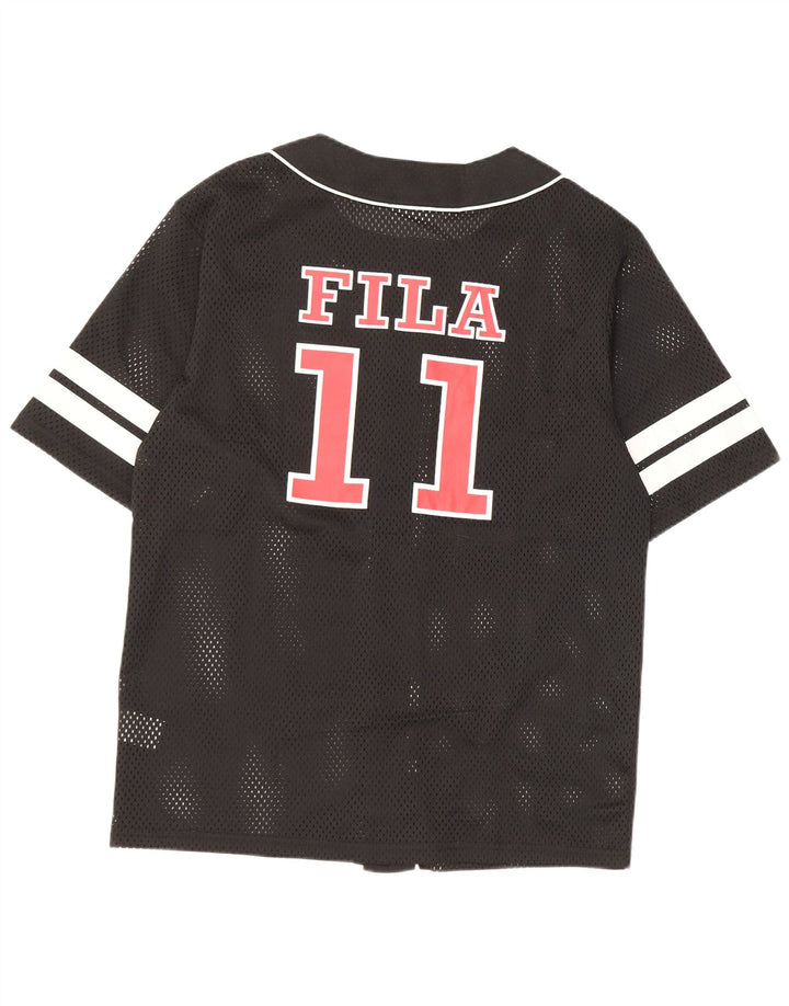 Fila Herre grafisk trøje Top Lille Sort Colourblock Polyester