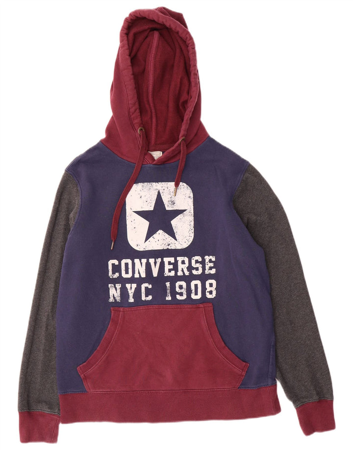 Converse Grafisk hættetrøje til mænd Medium Flerfarvet Colourblock Bomuld