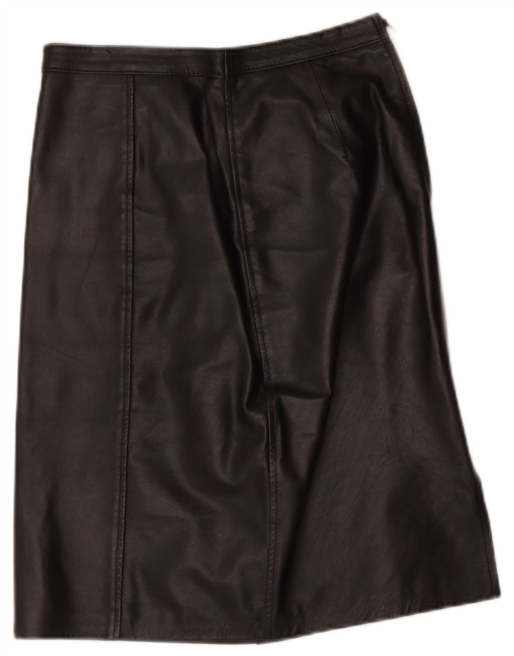 Vintage lædernederdel til kvinder W28 Medium Black