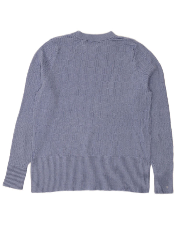 Marks & Spencer dametrøjetrøje med rund hals DK 18 XL Blå viskose