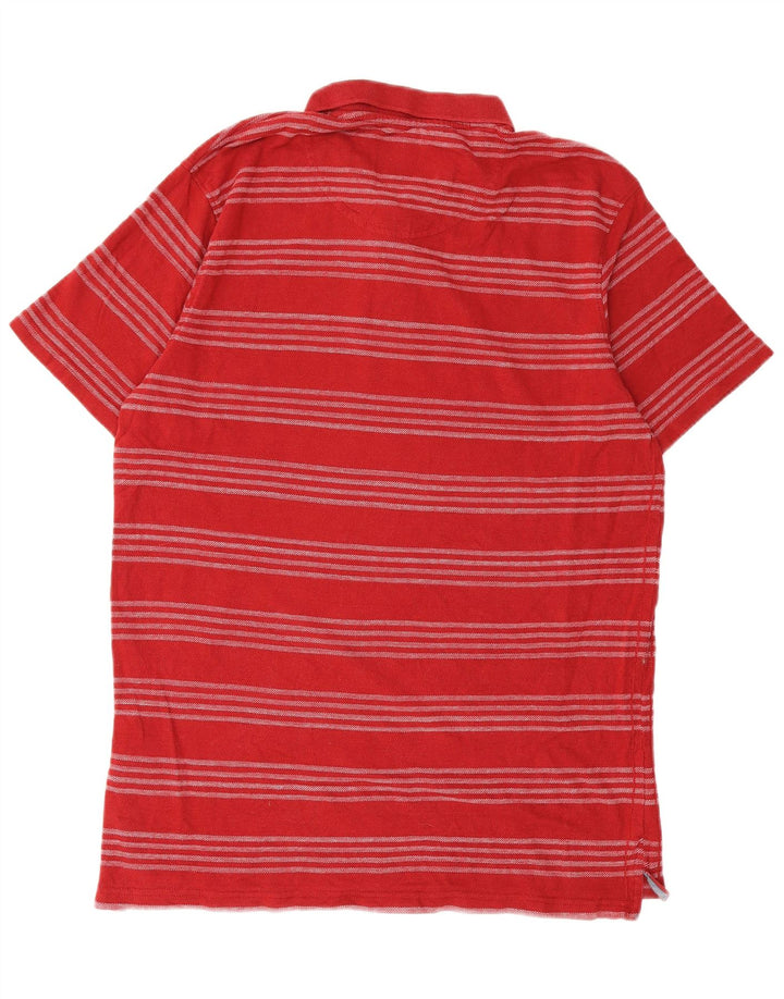 Weird Fish Herre poloshirt Stor rødstribet bomuld