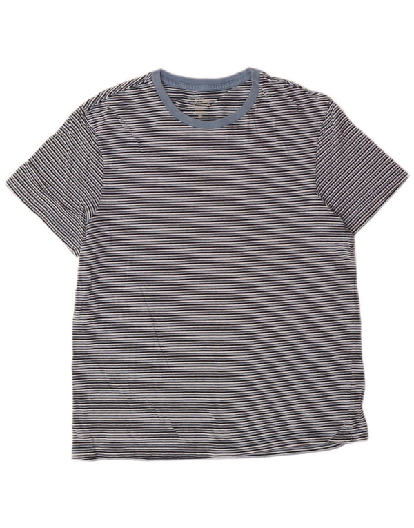 J. CREW T-shirt top til kvinder UK 14 Mellem blå stribet