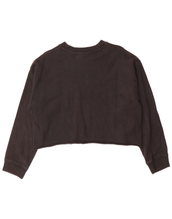 Levi's Womens Crop Oversized Sweatshirt Jumper UK 10 Small Black Bomuld