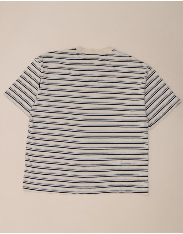 Adidas Herre T-Shirt Top XL Hvidstribet bomuld