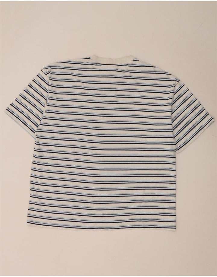Adidas Herre T-Shirt Top XL Hvidstribet bomuld