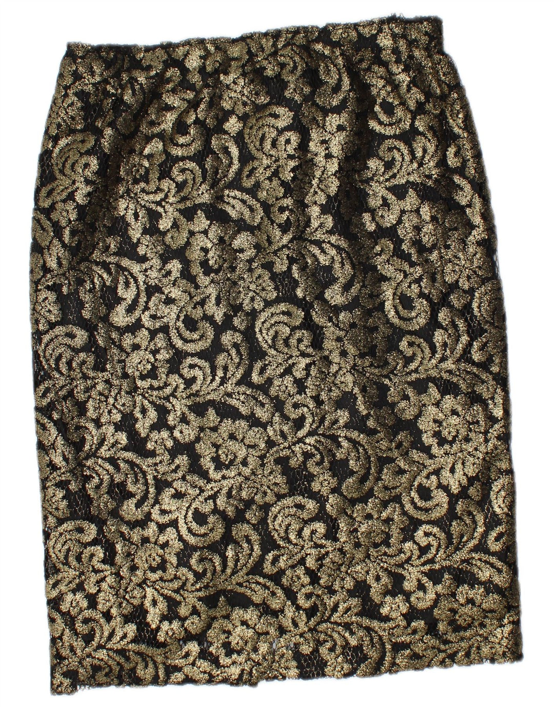 Vintage blyantnederdel til kvinder W30 Medium Gold Paisley