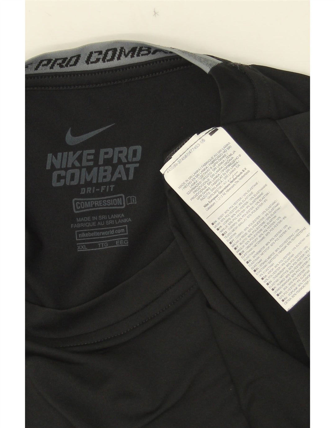 NIKE Herre Dri Fit grafisk T-shirt top 2XL sort polyester