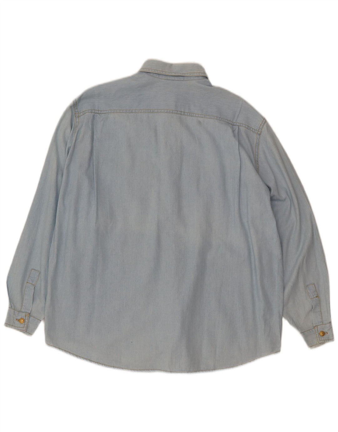 Roccobarocco Dame Oversized Denim Shirt IT 42 Medium Blue Cotton