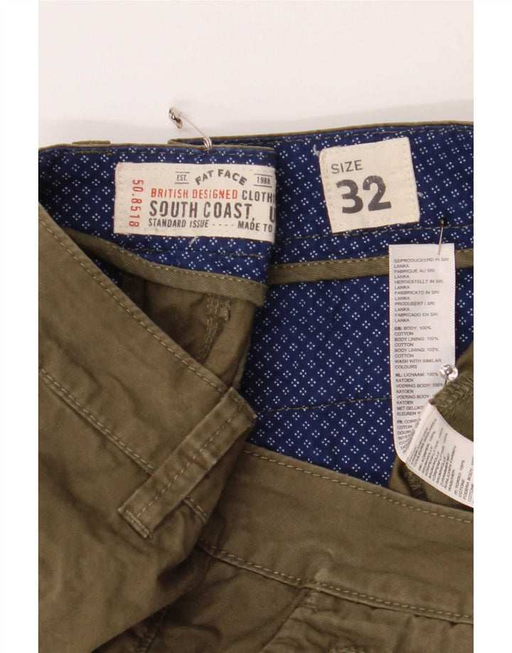 Fat Face Herre Chino Shorts Medium W32 Khaki Bomuld