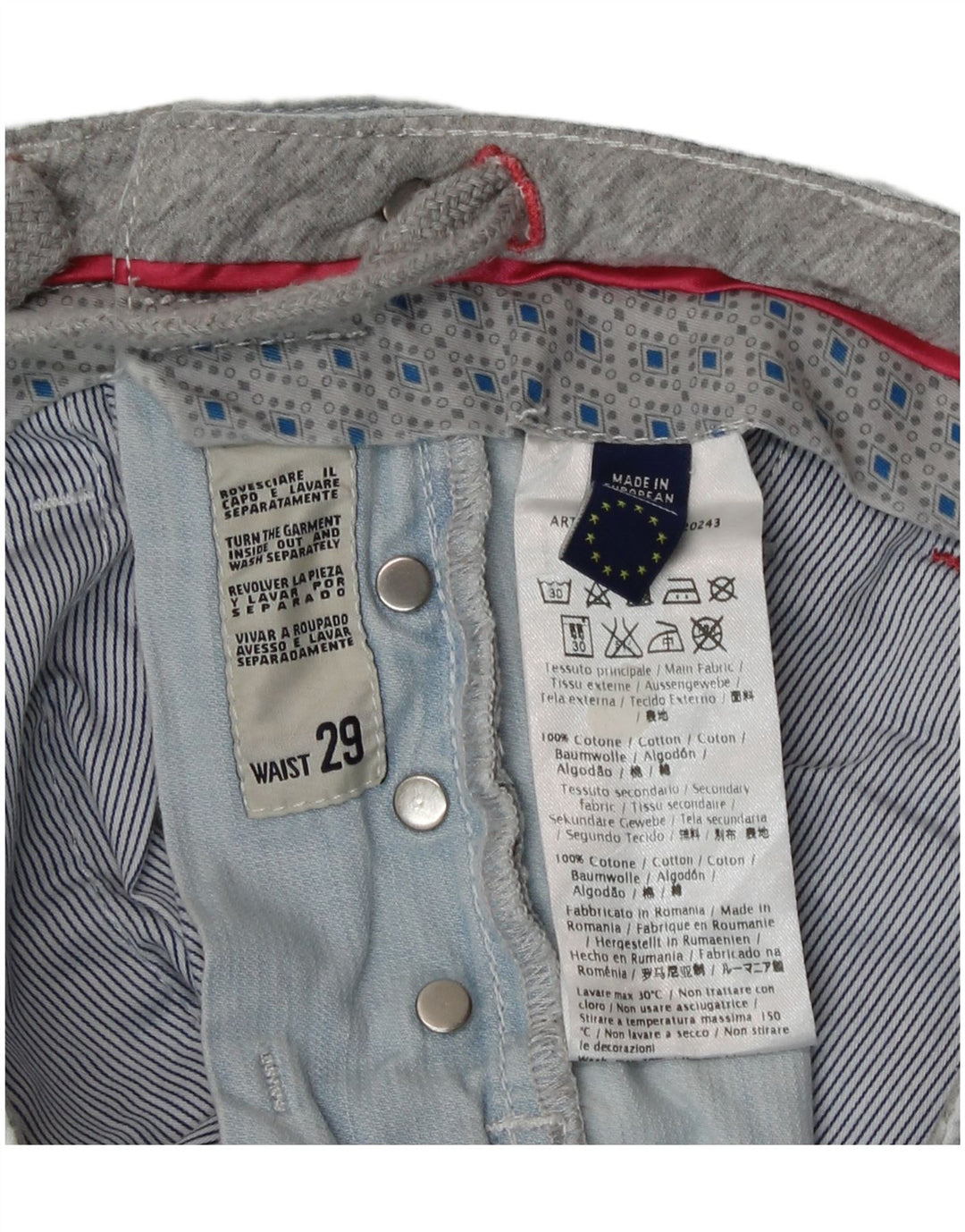Gas Denim Shorts til mænd W29 Medium Blue Cotton
