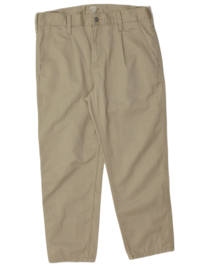 Carhartt Herre Slim Chino Bukser W31 L25 Beige Polyester