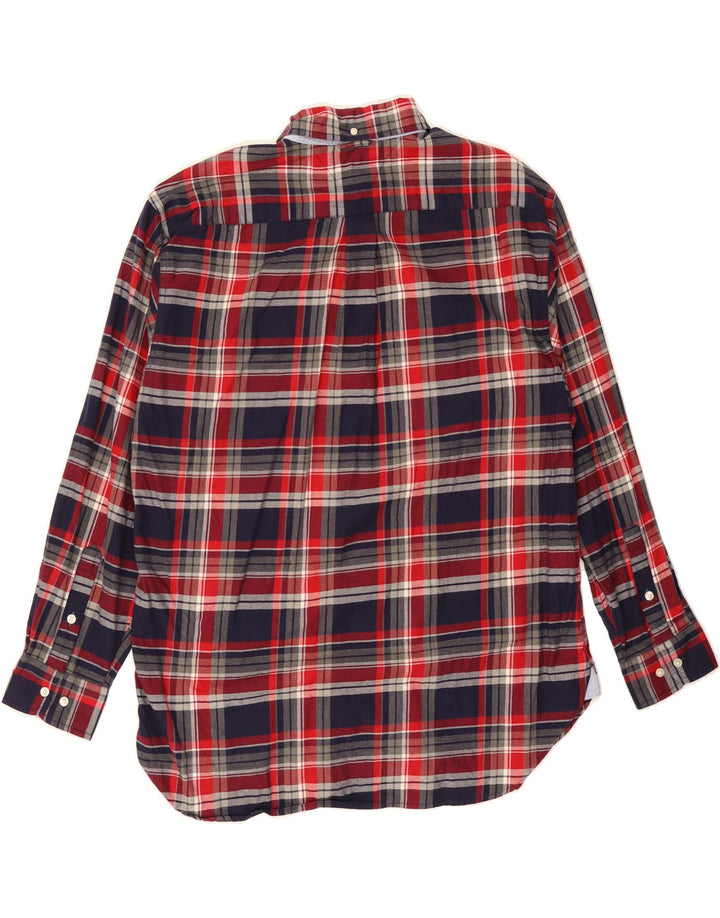 TOMMY HILFIGER Mens Flannel Shirt Large Red Check Cotton Vintage Tommy Hilfiger and Second-Hand Tommy Hilfiger from Messina Hembry 