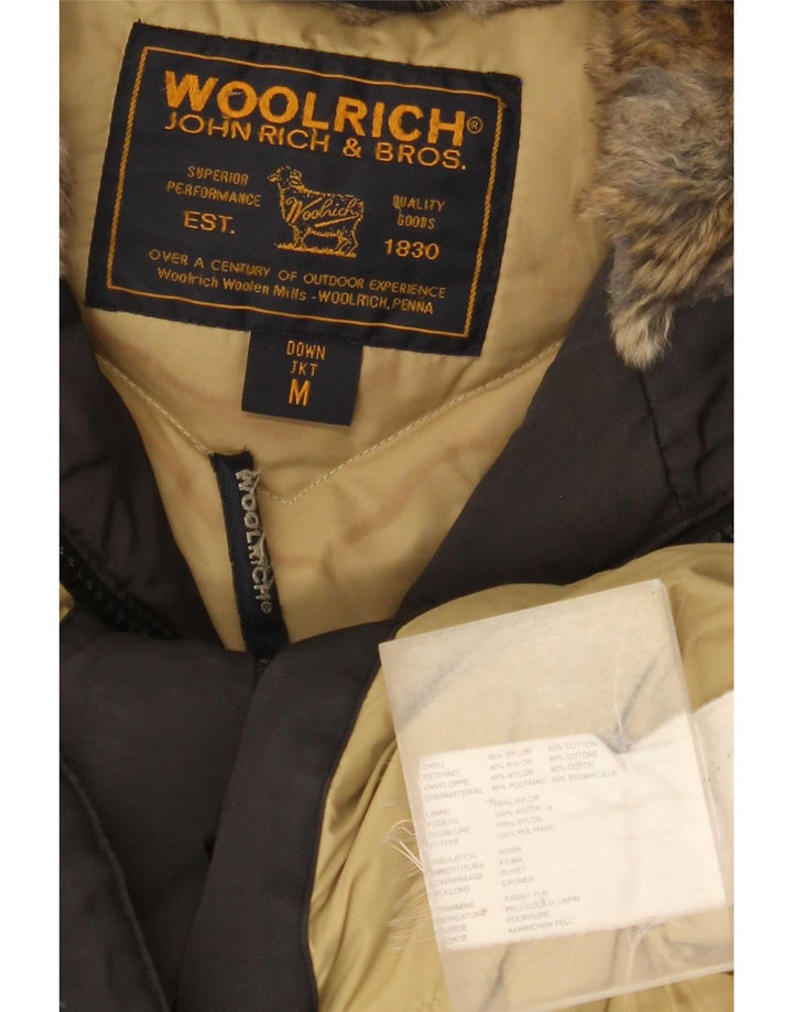Woolrich Polstret hættejakke til kvinder UK 14 Medium Sort Nylon